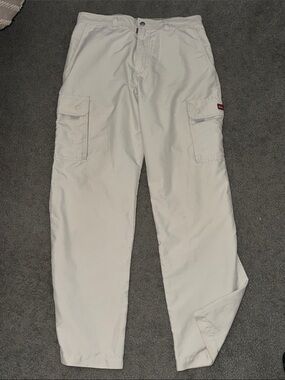 Quiksilver pale beige Men's Cargo Pants with Side Pockets